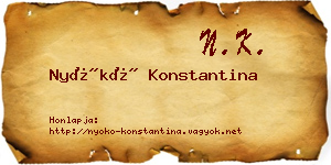 Nyókó Konstantina névjegykártya